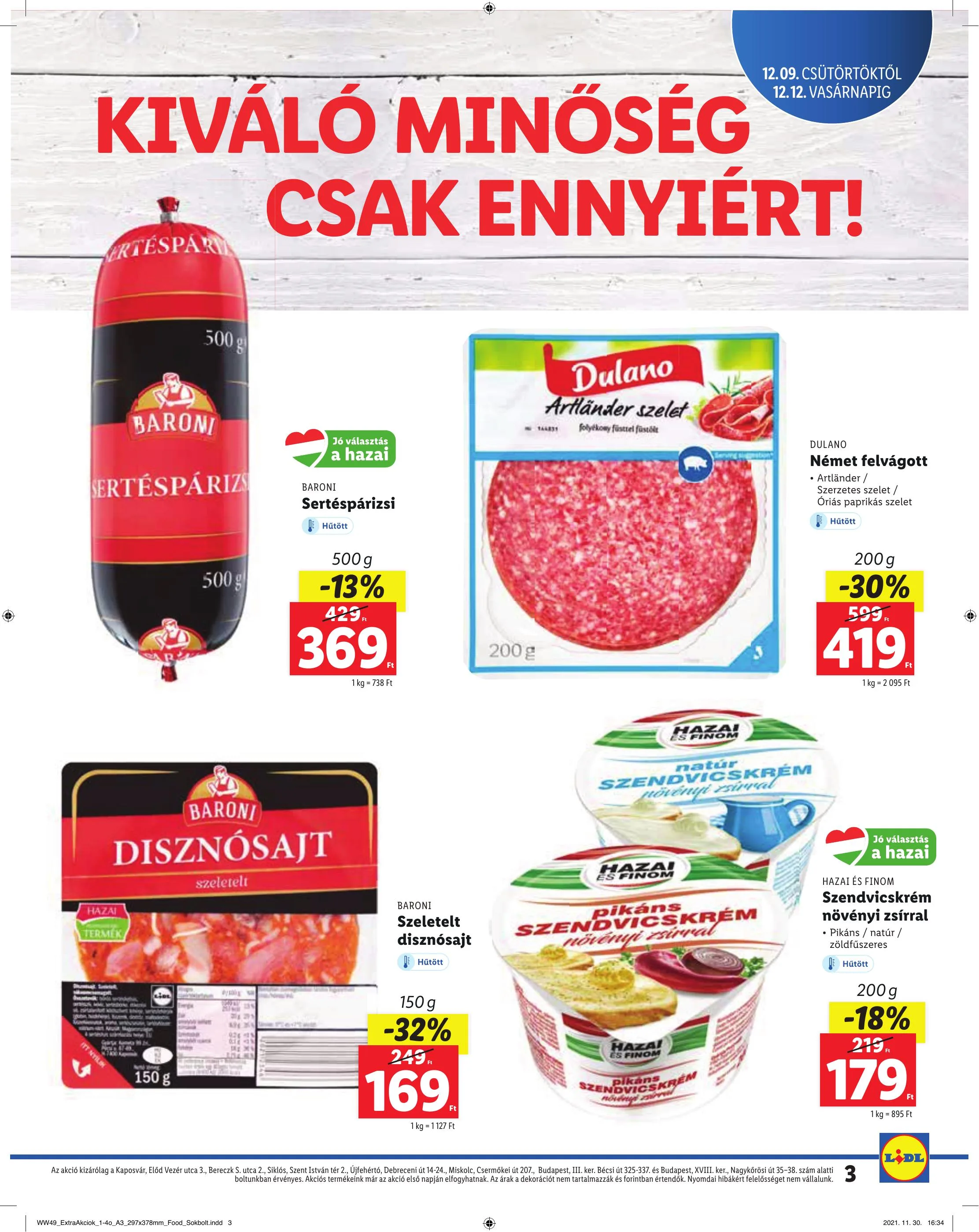 Lidl akciós újság Regionális 12.09–12.12 – 3. oldal