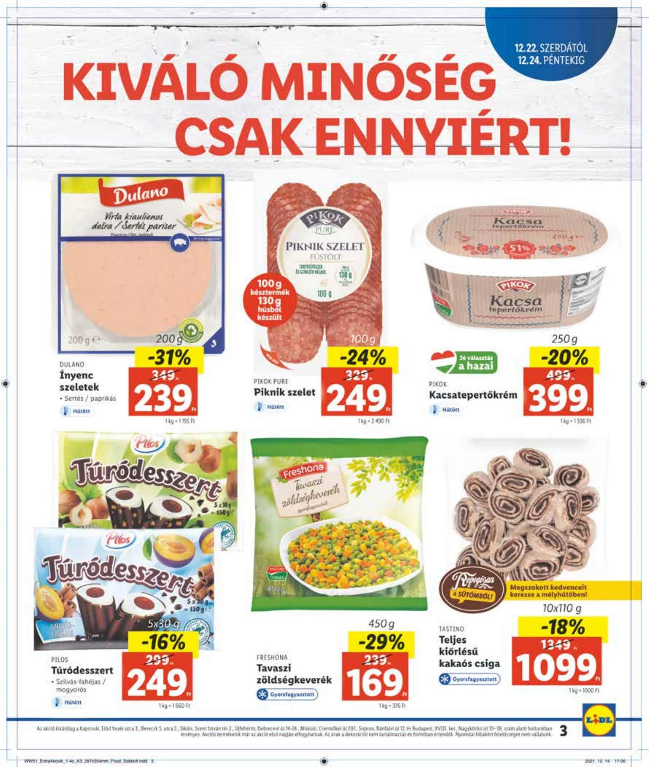 Lidl akciós újság Regionális 12.22–12.24 – 3. oldal