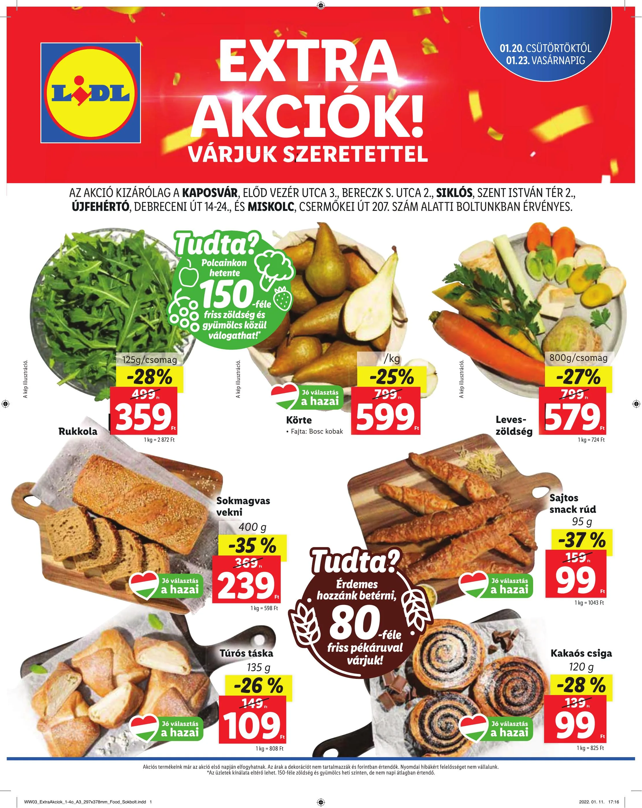 Lidl akciós újság Regionális 01.20–01.23