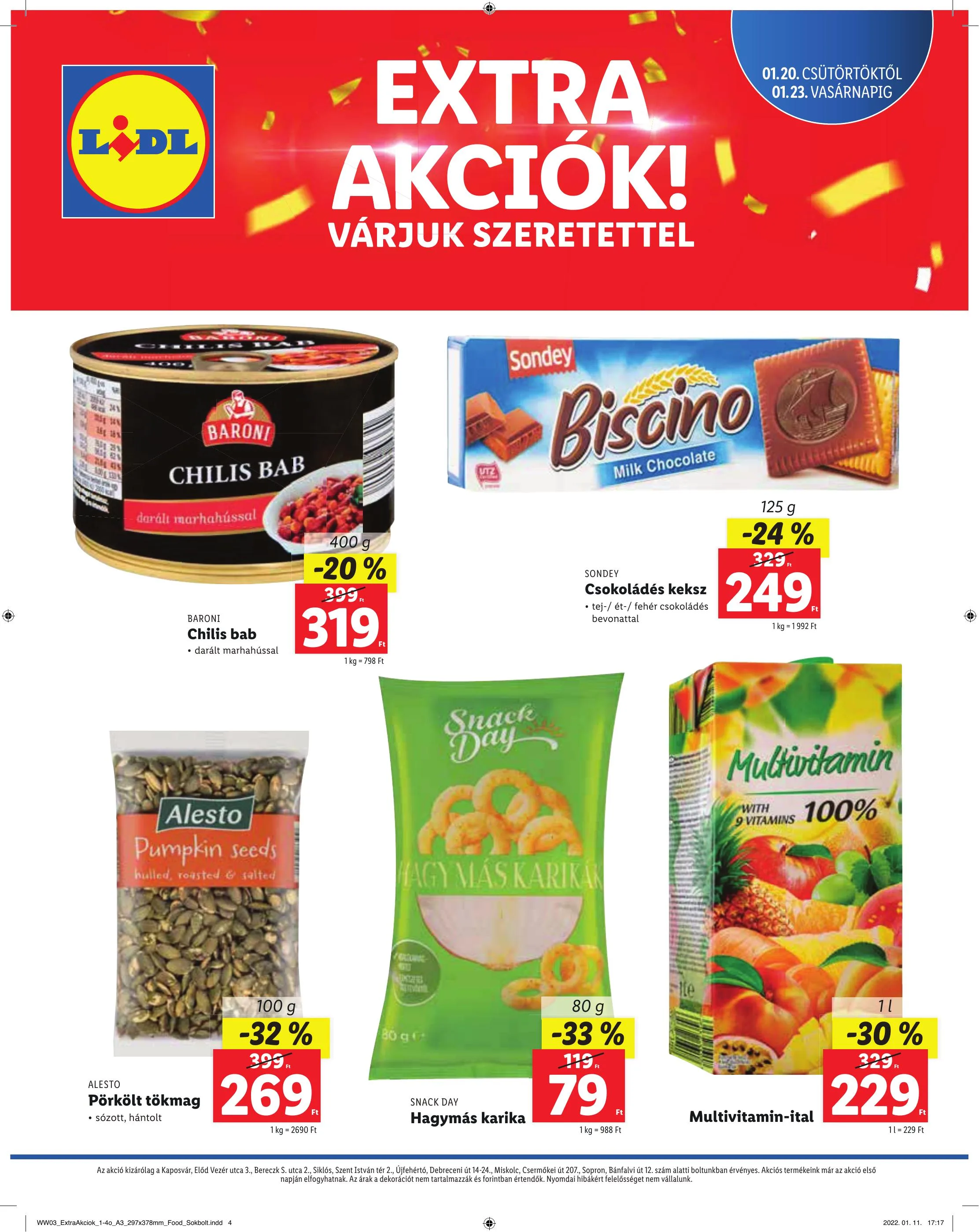 Lidl akciós újság Regionális 01.20–01.23 – 4. oldal