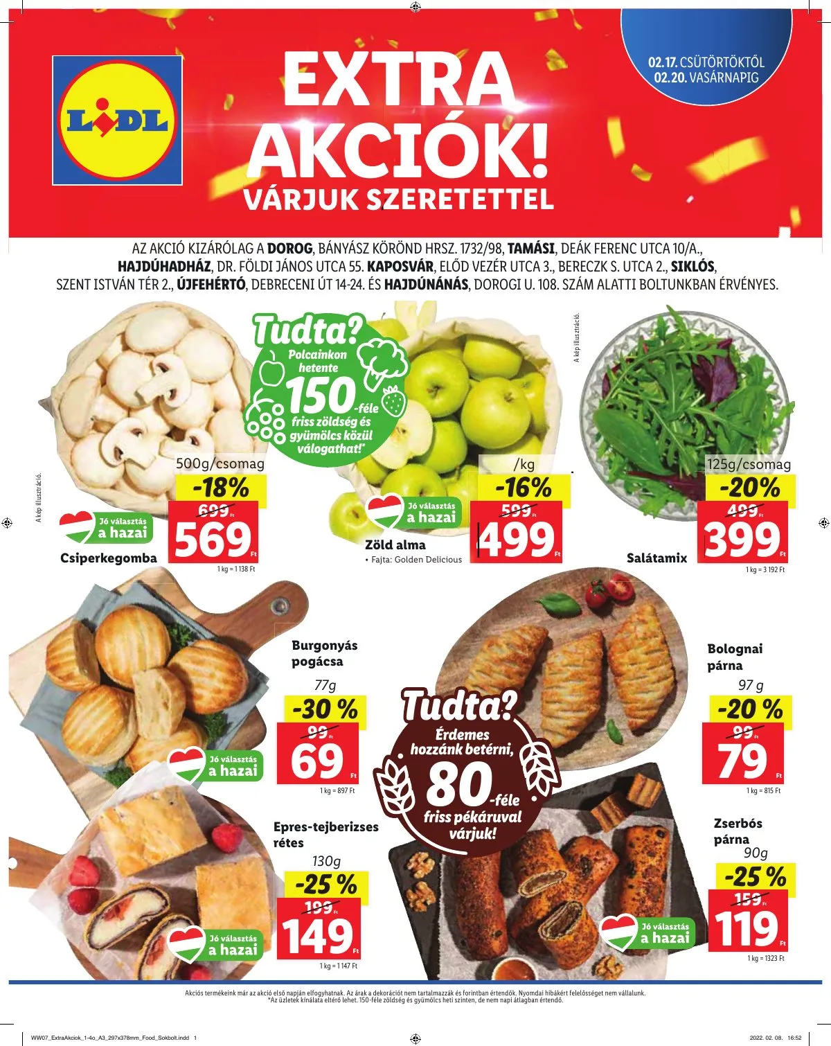 Lidl akciós újság Regionális 02.17–02.20