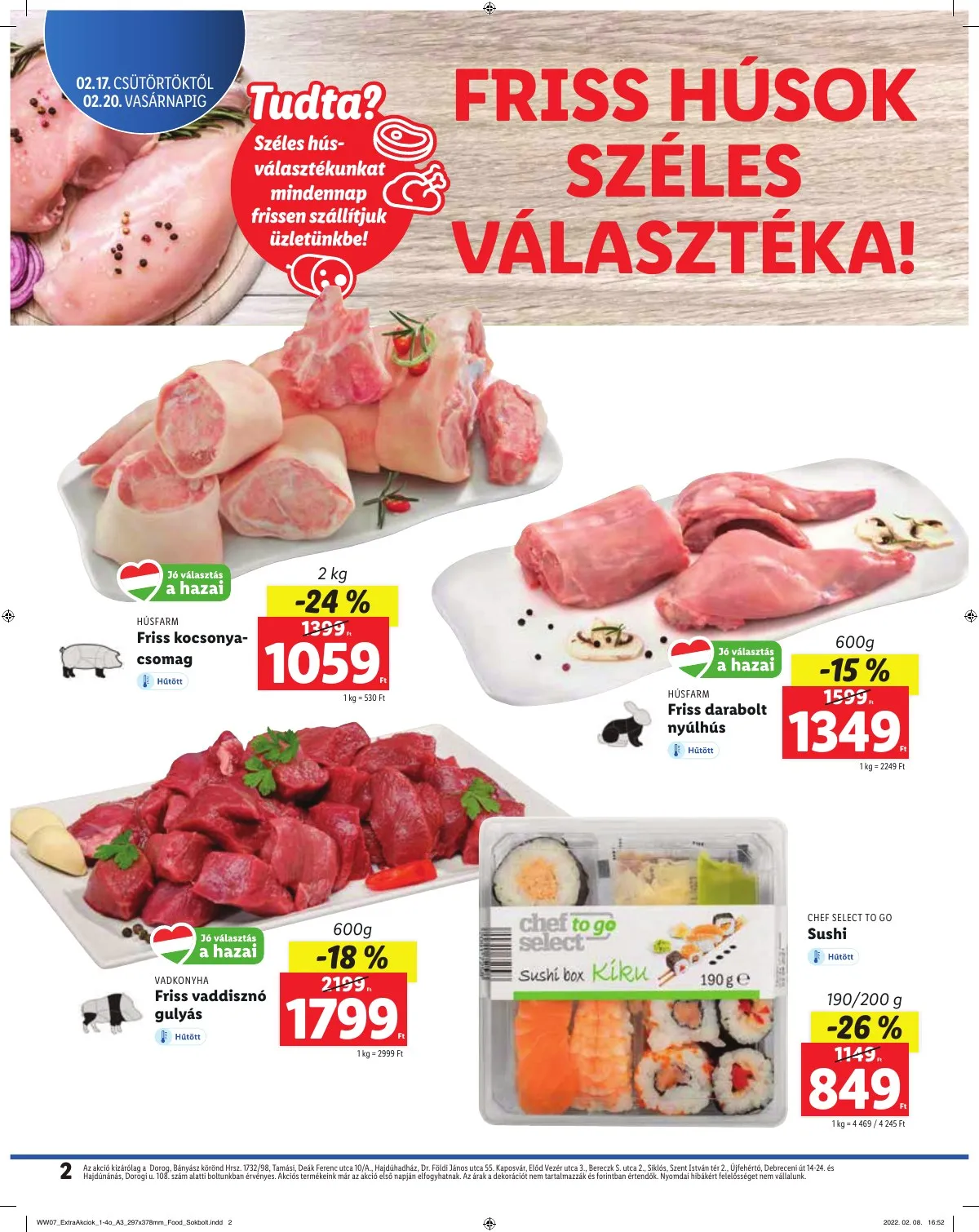 Lidl akciós újság Regionális 02.17–02.20 – 2. oldal