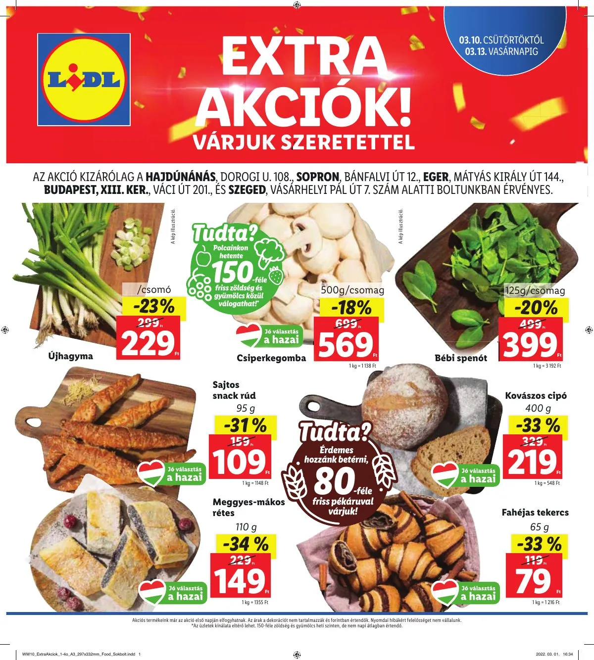 Lidl akciós újság Regionális 03.10–03.13