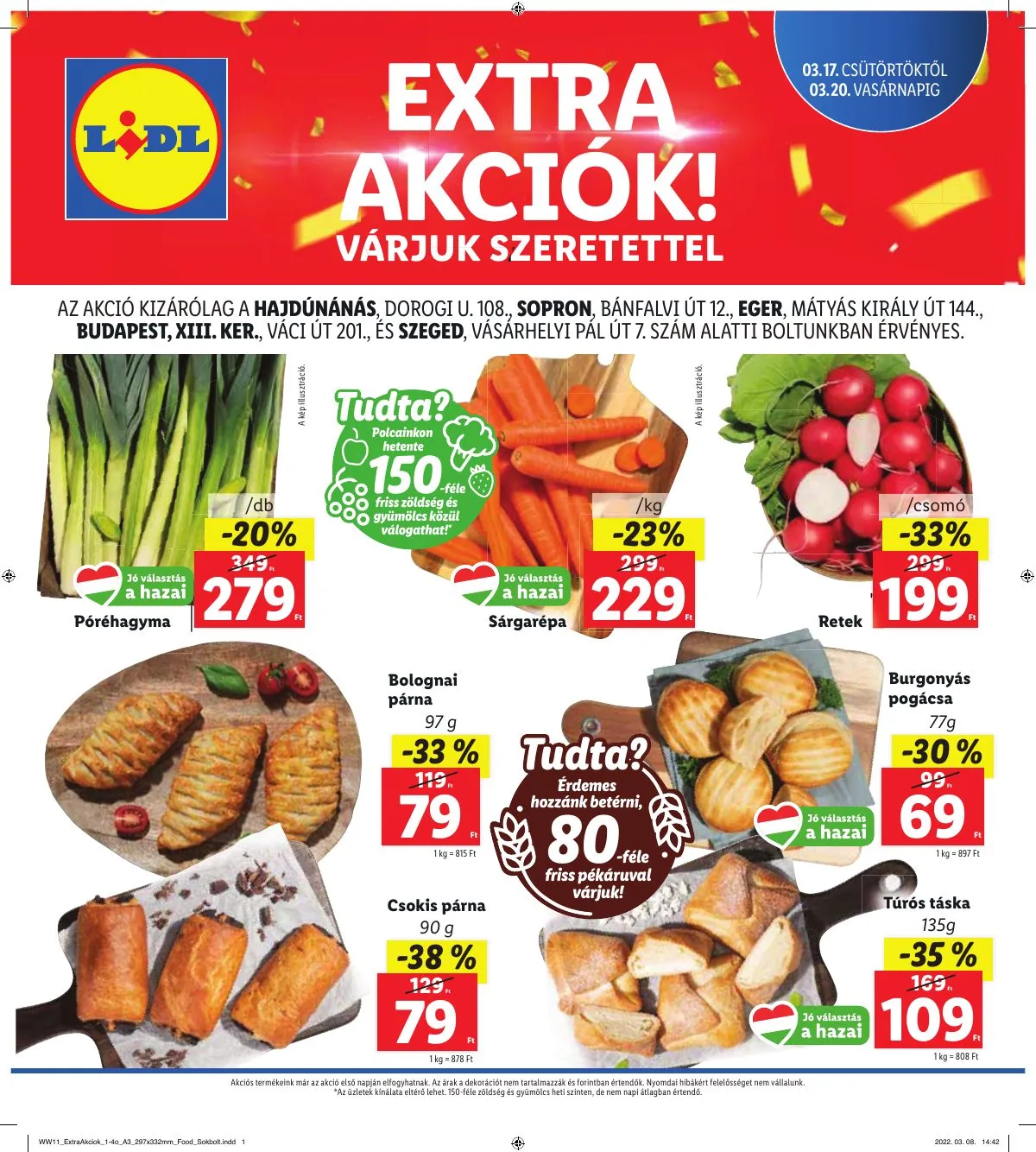 Lidl akciós újság Regionális 03.17–03.20