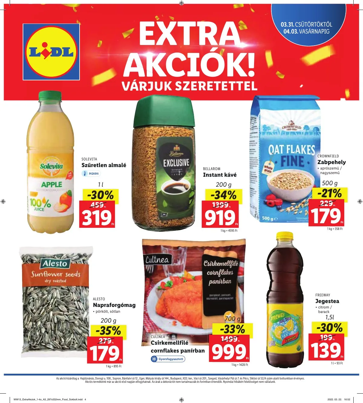 Lidl akciós újság Regionális 03.31–04.03 – 4. oldal
