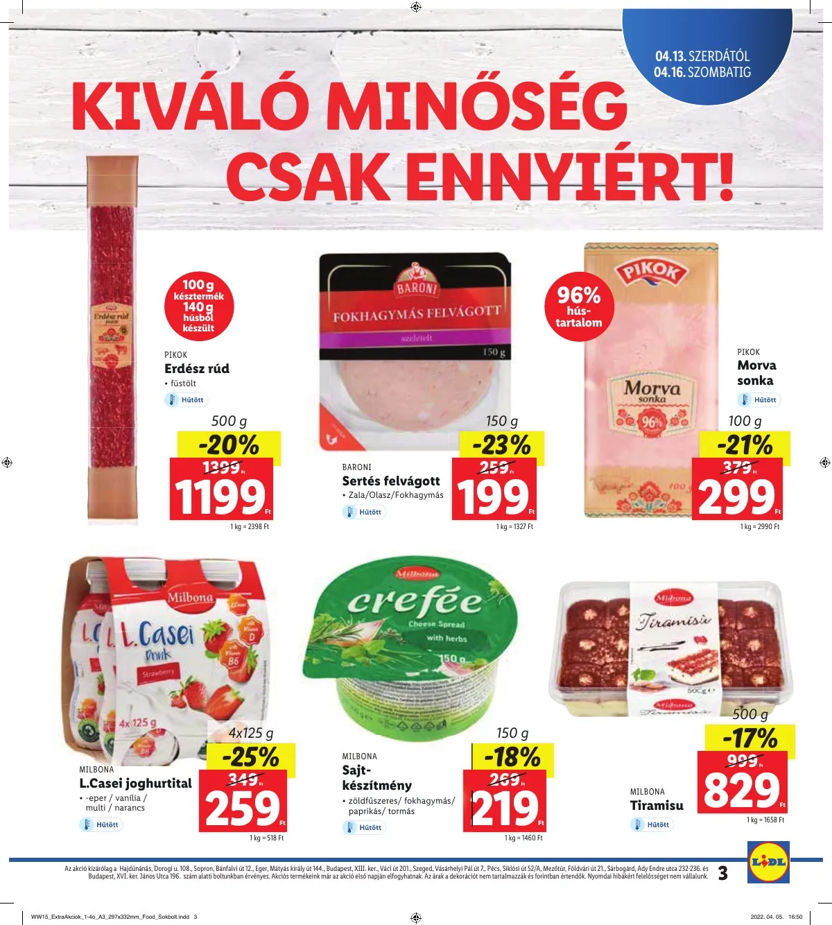Lidl akciós újság Regionális 04.13–04.16 – 3. oldal
