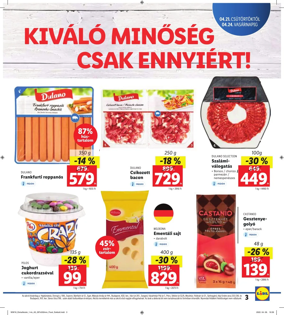 Lidl akciós újság Regionális 04.21–04.24 – 3. oldal