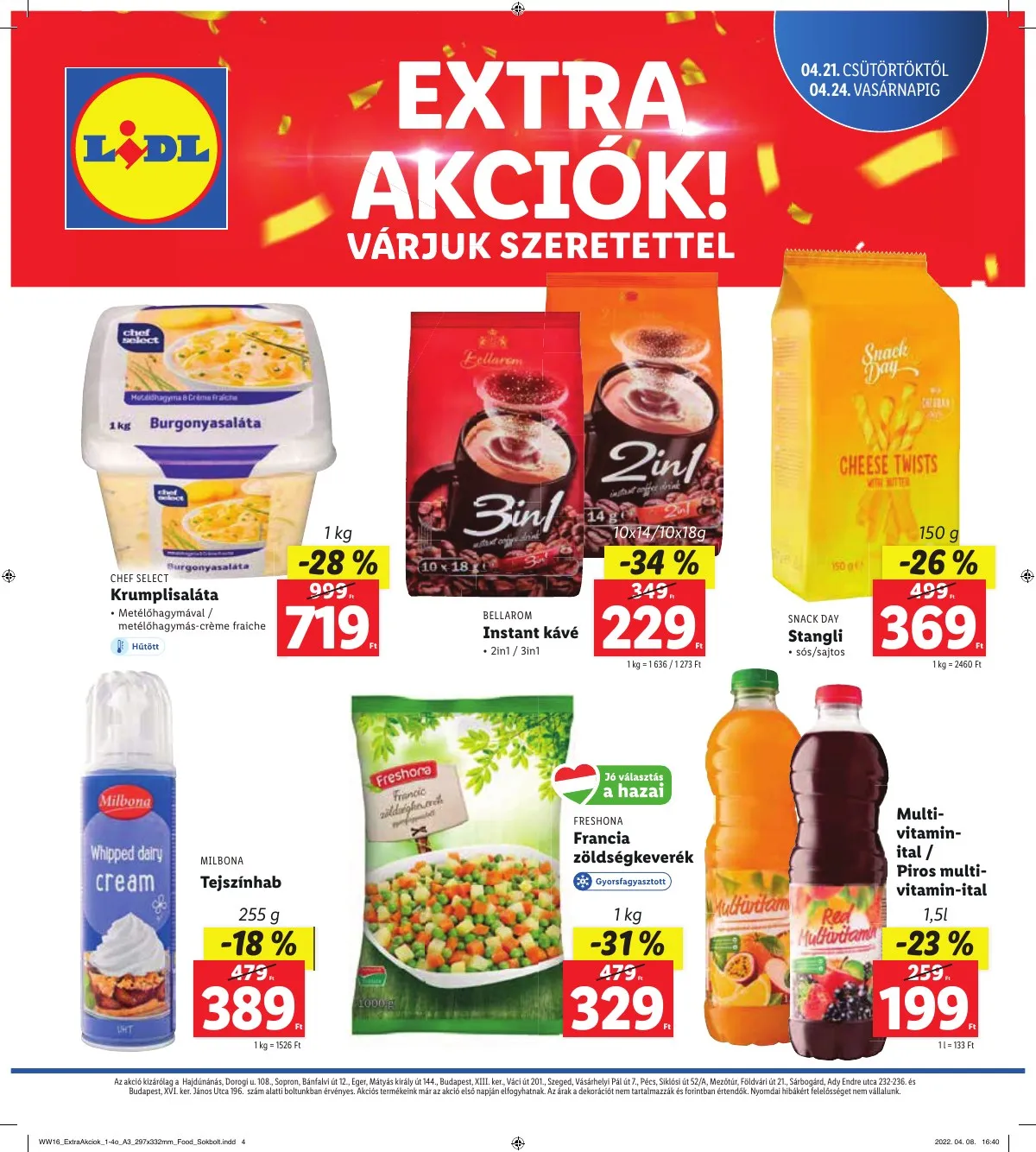 Lidl akciós újság Regionális 04.21–04.24 – 4. oldal