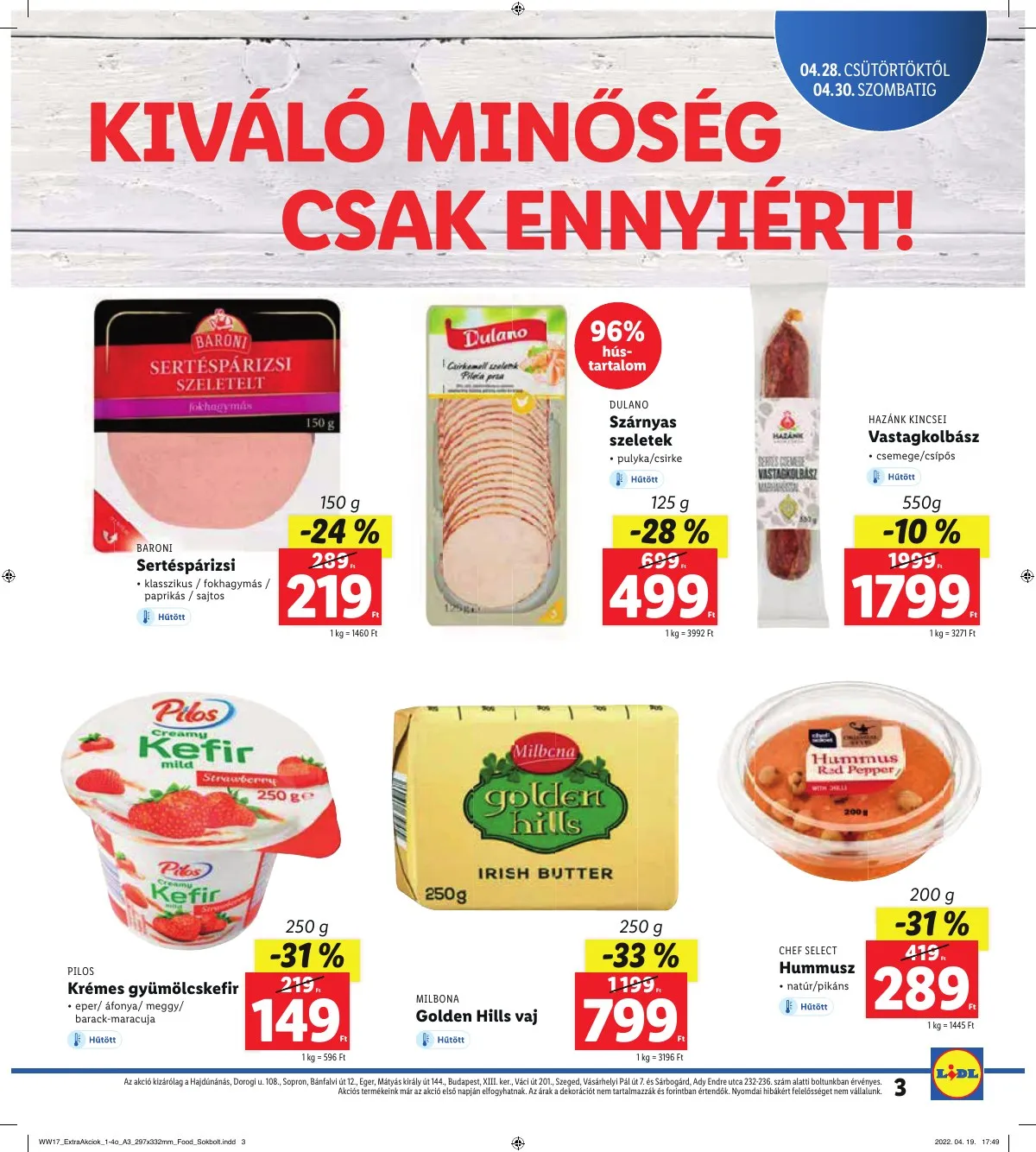 Lidl akciós újság Regionális 04.28–04.30 – 3. oldal