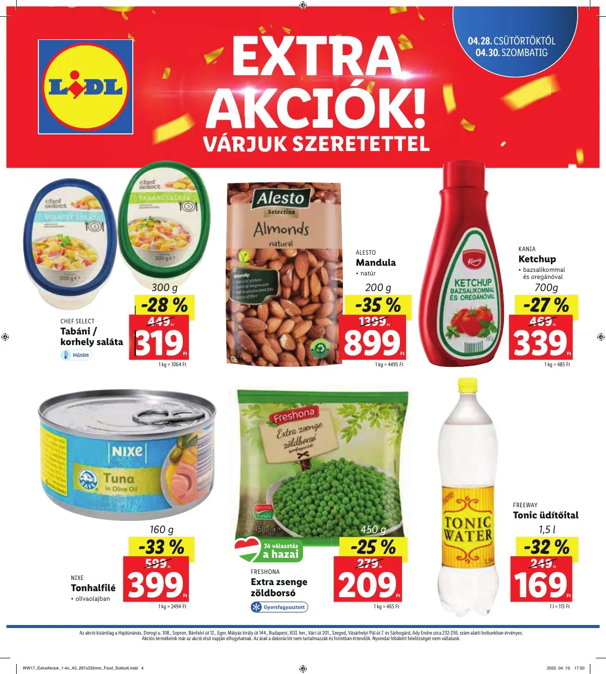 Lidl akciós újság Regionális 04.28–04.30 – 4. oldal