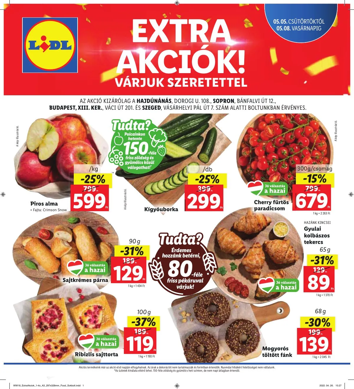 Lidl akciós újság Regionális 05.05–05.08