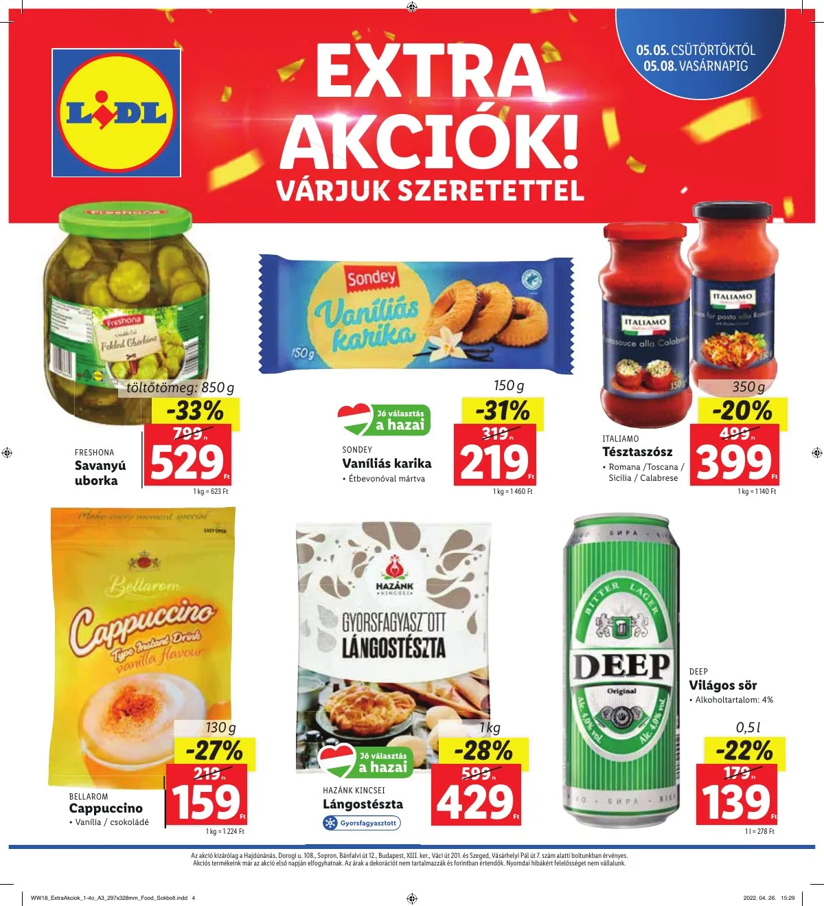 Lidl akciós újság Regionális 05.05–05.08 – 4. oldal