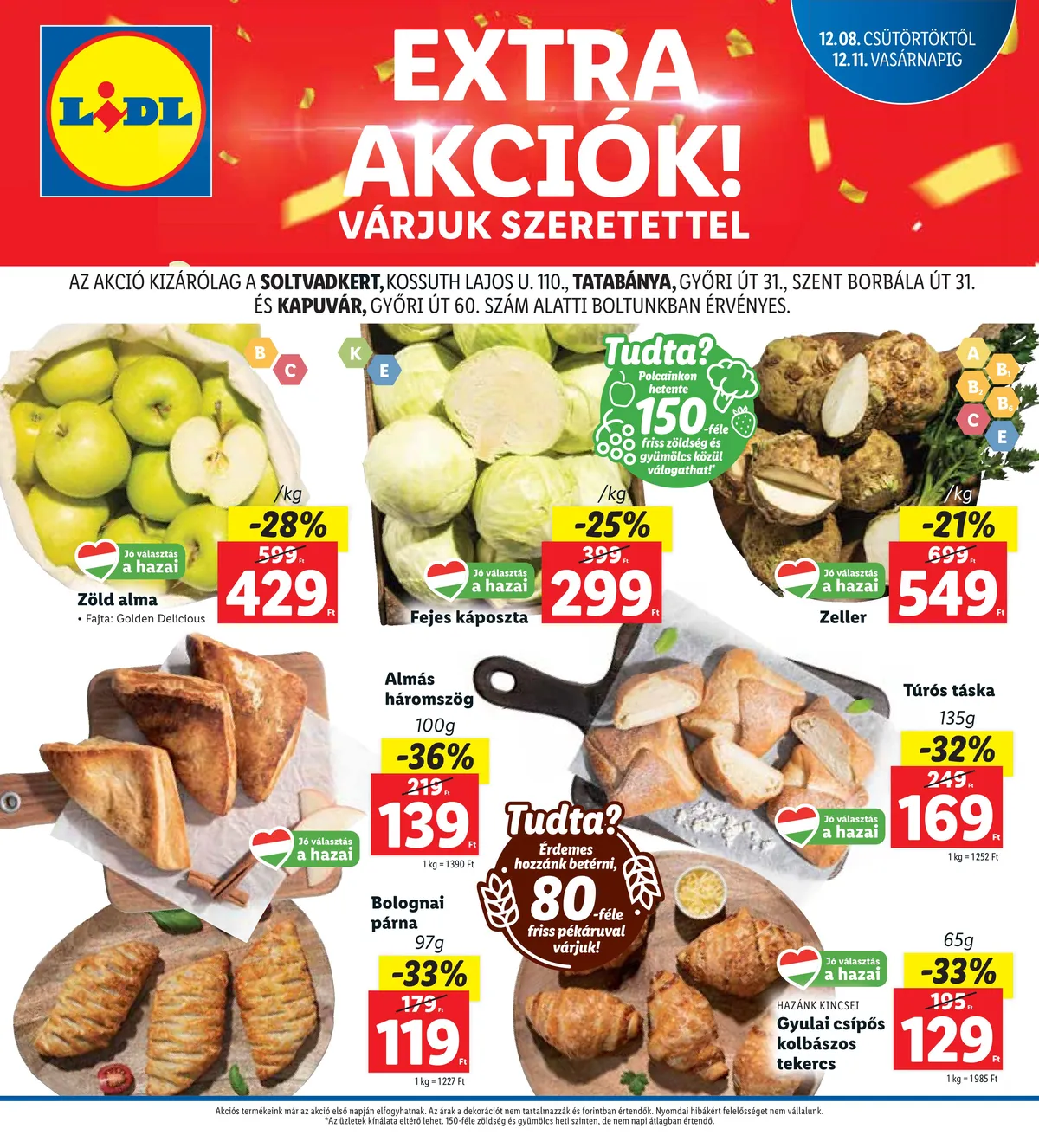 Lidl akciós újság Regionális 12.08–12.11