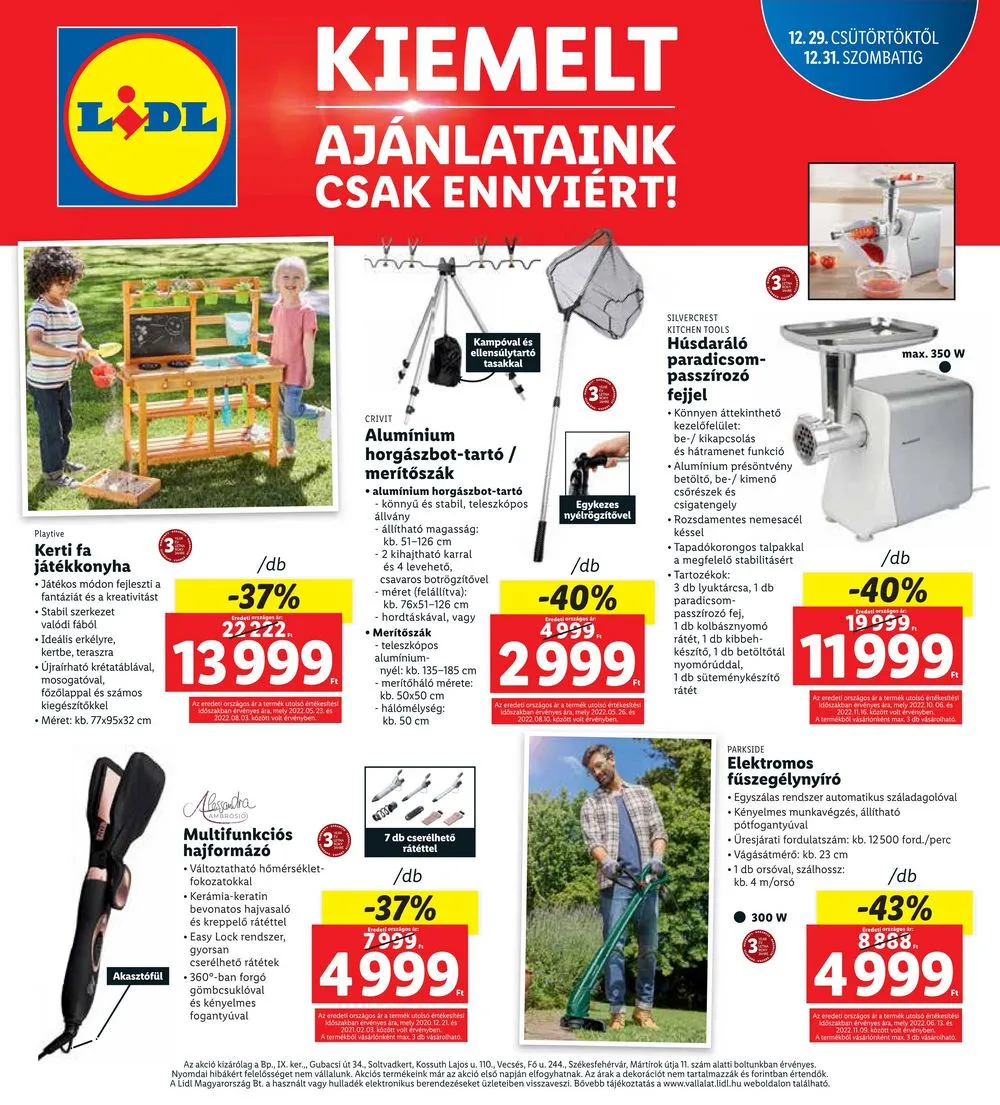 Lidl akciós újság Regionális 12.29–12.31 – 4. oldal