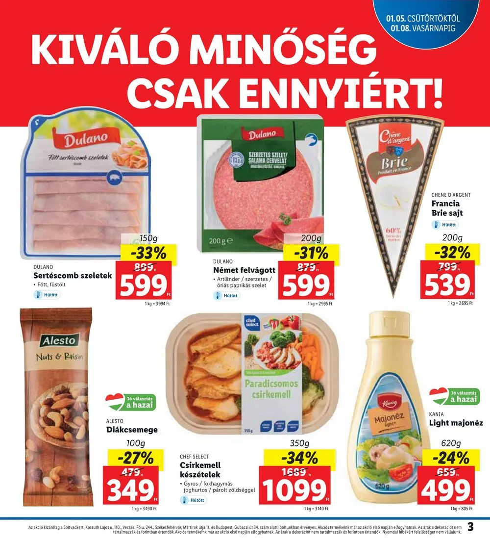 Lidl akciós újság Regionális 01.05–01.08 – 3. oldal