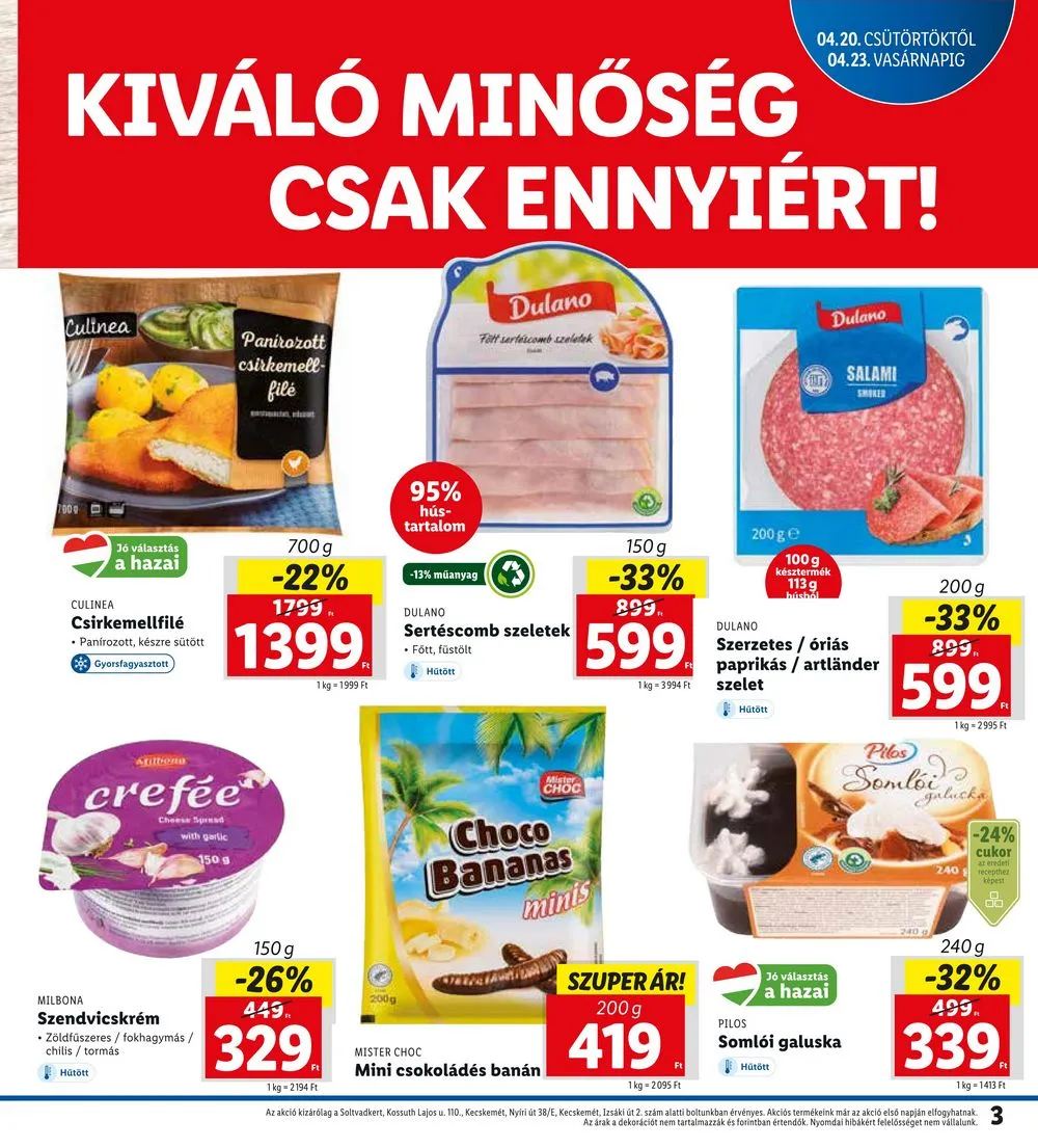 Lidl akciós újság Regionális 04.20–04.23 – 3. oldal
