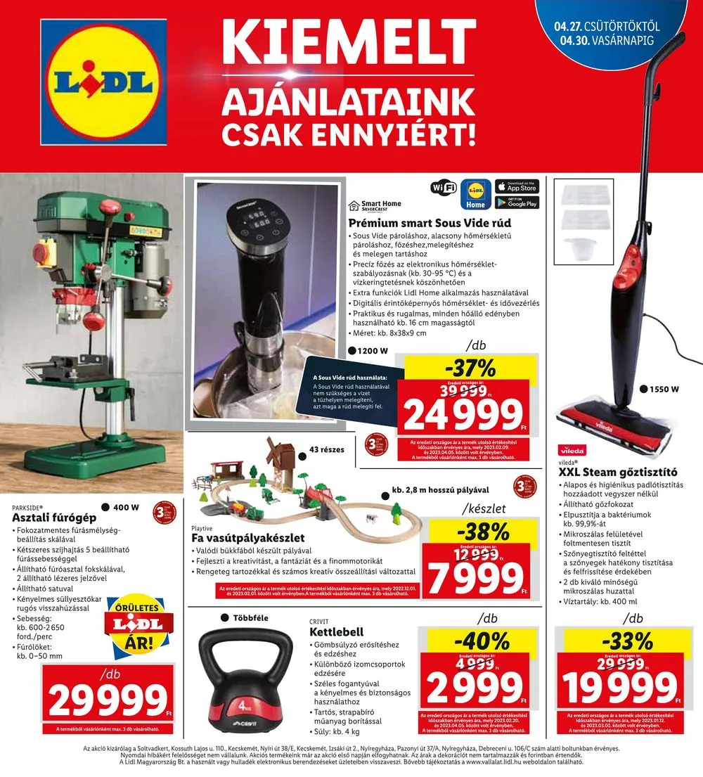 Lidl akciós újság Regionális 04.27–04.30 – 4. oldal