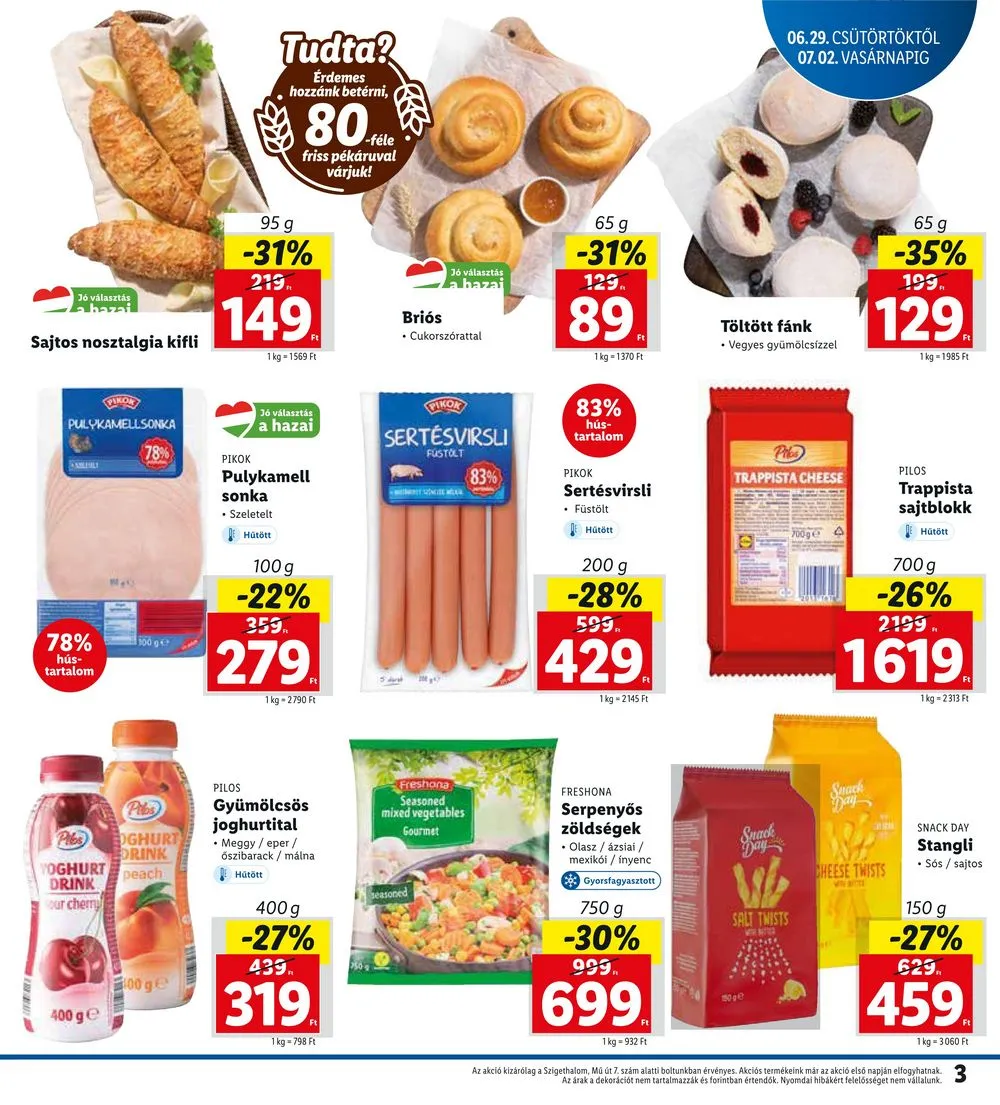 Lidl akciós újság Regionális 06.29–07.02 – 3. oldal