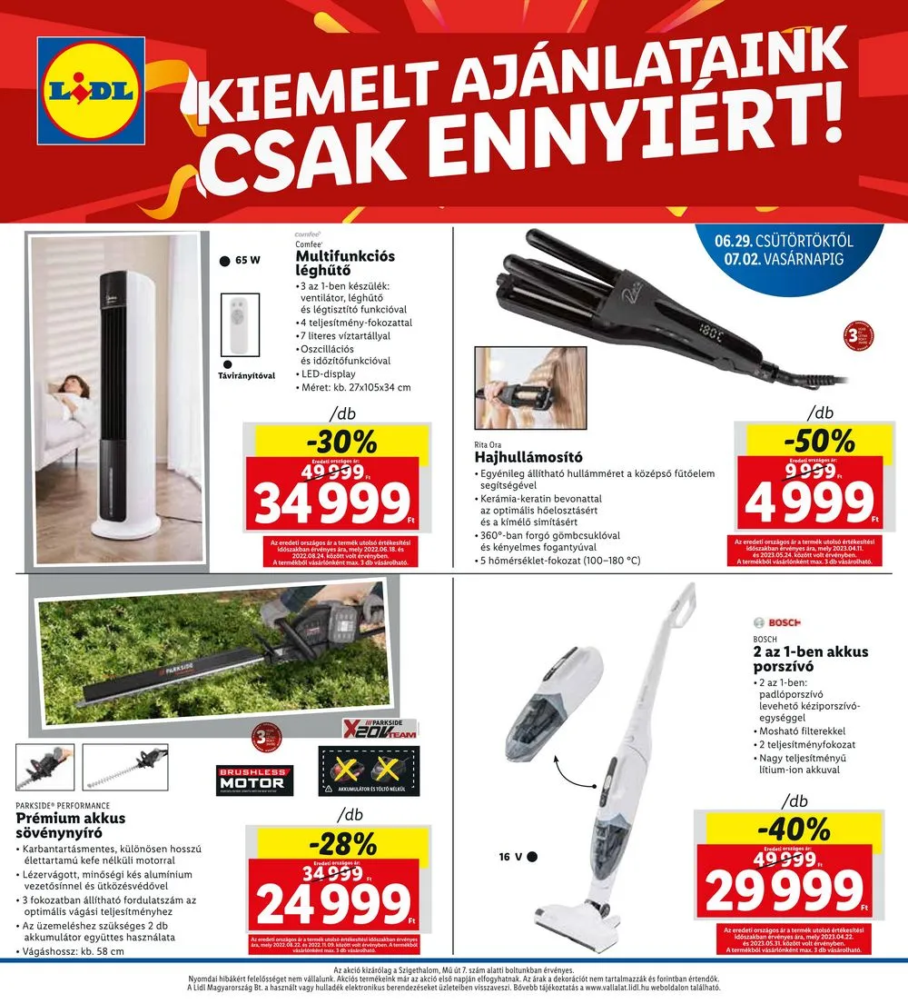 Lidl akciós újság Regionális 06.29–07.02 – 4. oldal