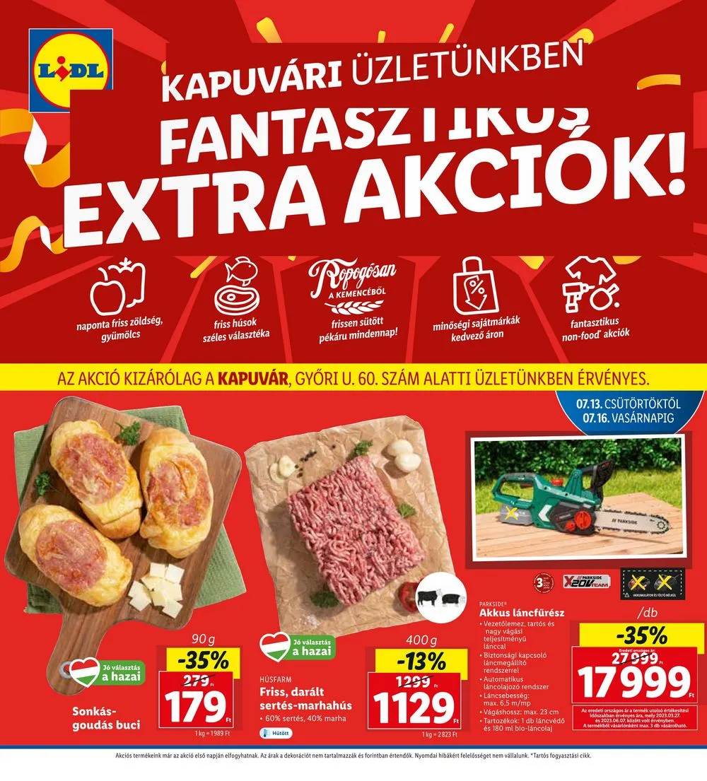 Lidl akciós újság Regionális 07.13–07.16