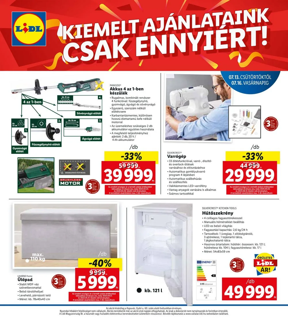 Lidl akciós újság Regionális 07.13–07.16 – 4. oldal