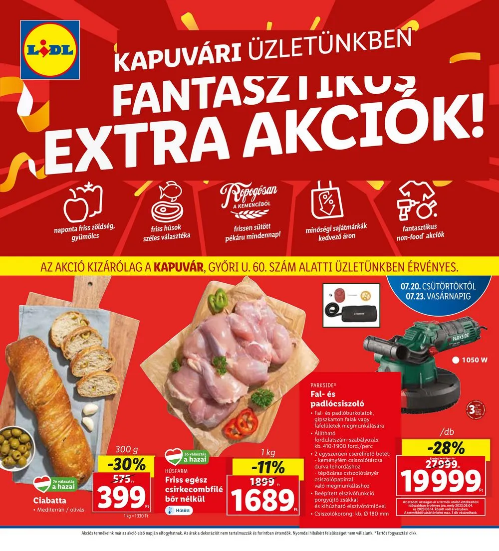 Lidl akciós újság Regionális 07.20–07.23