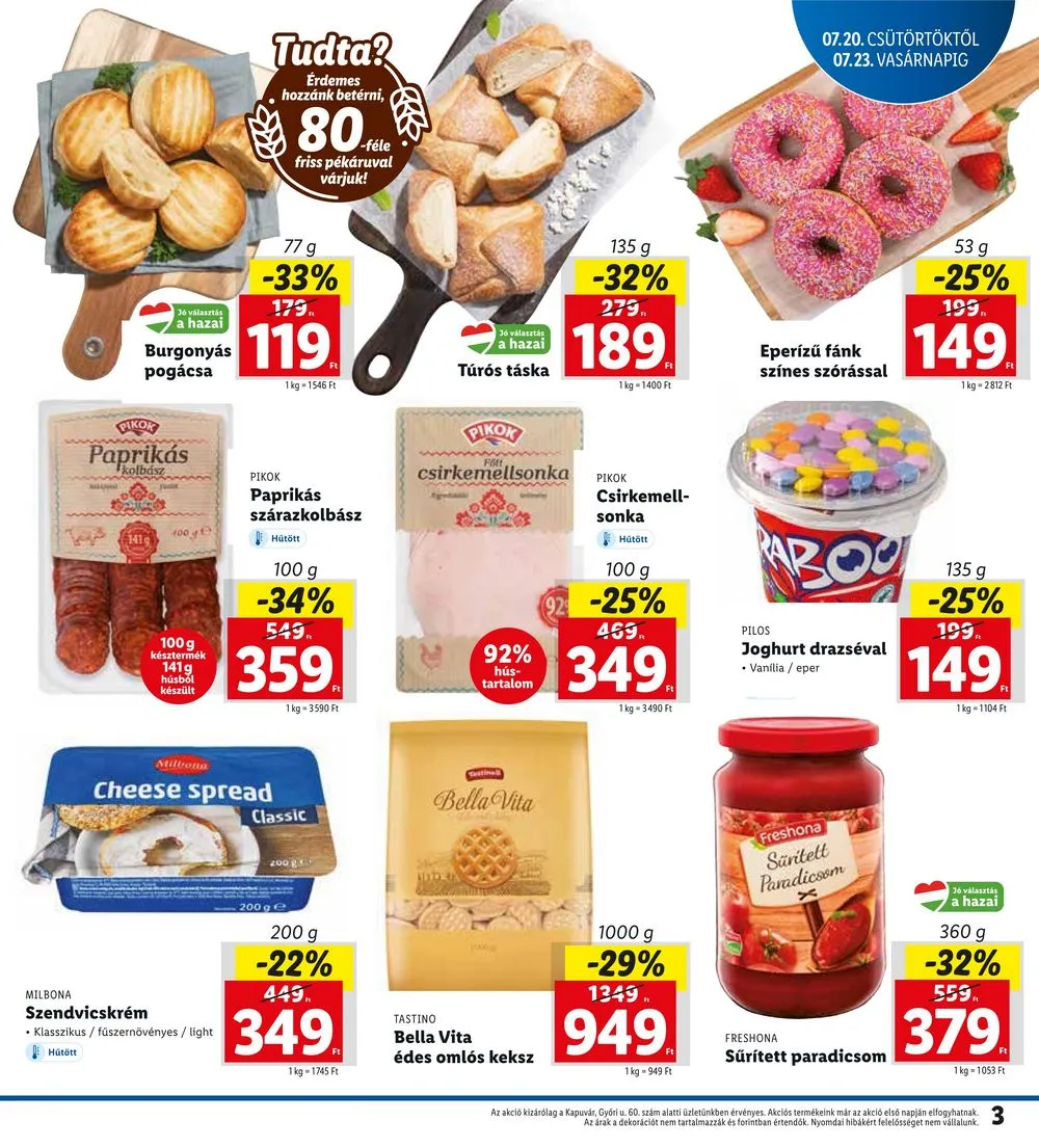 Lidl akciós újság Regionális 07.20–07.23 – 3. oldal