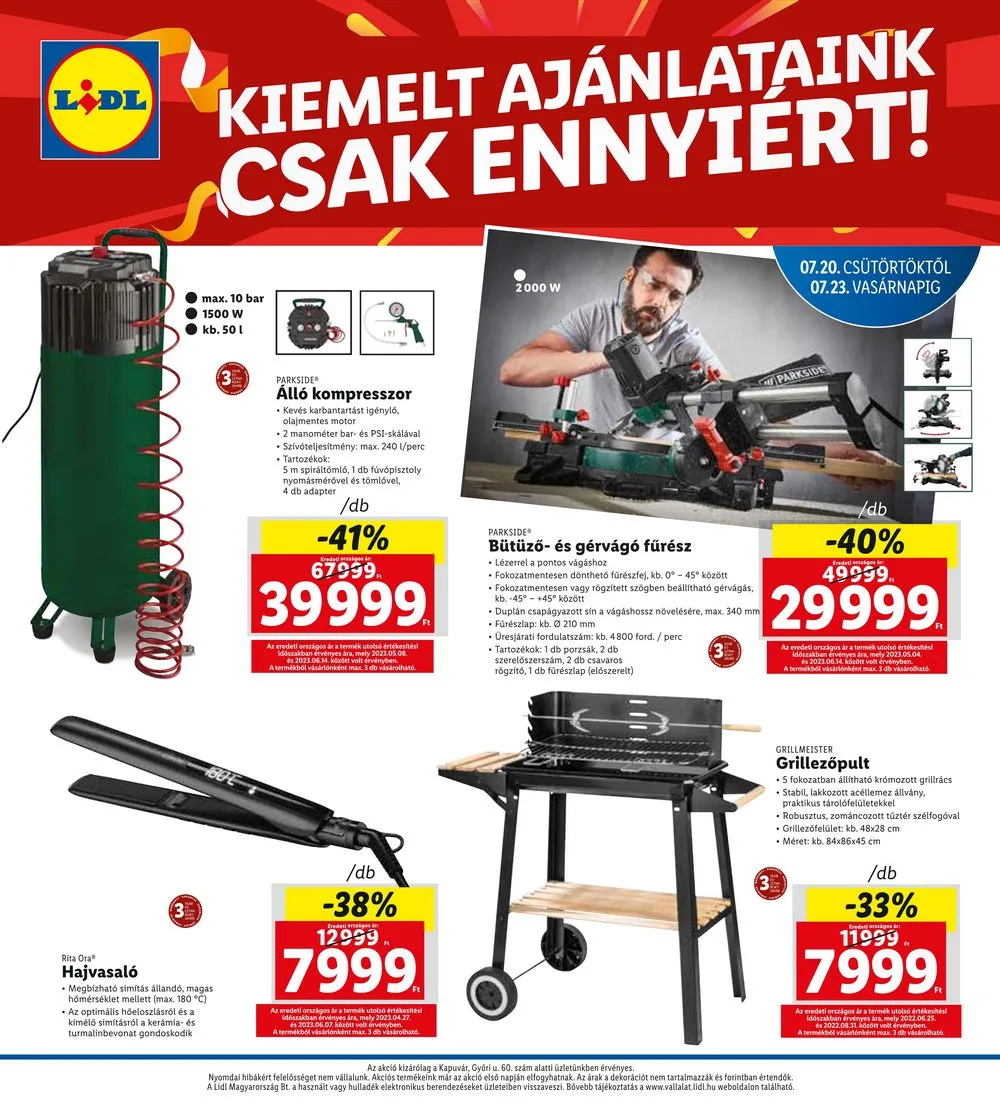 Lidl akciós újság Regionális 07.20–07.23 – 4. oldal