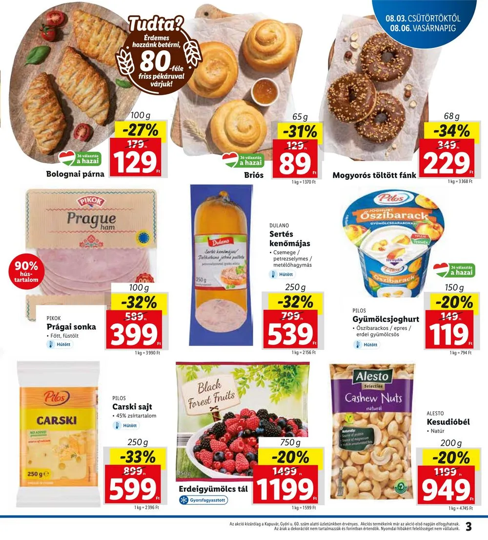 Lidl akciós újság Regionális 08.03–08.06 – 3. oldal