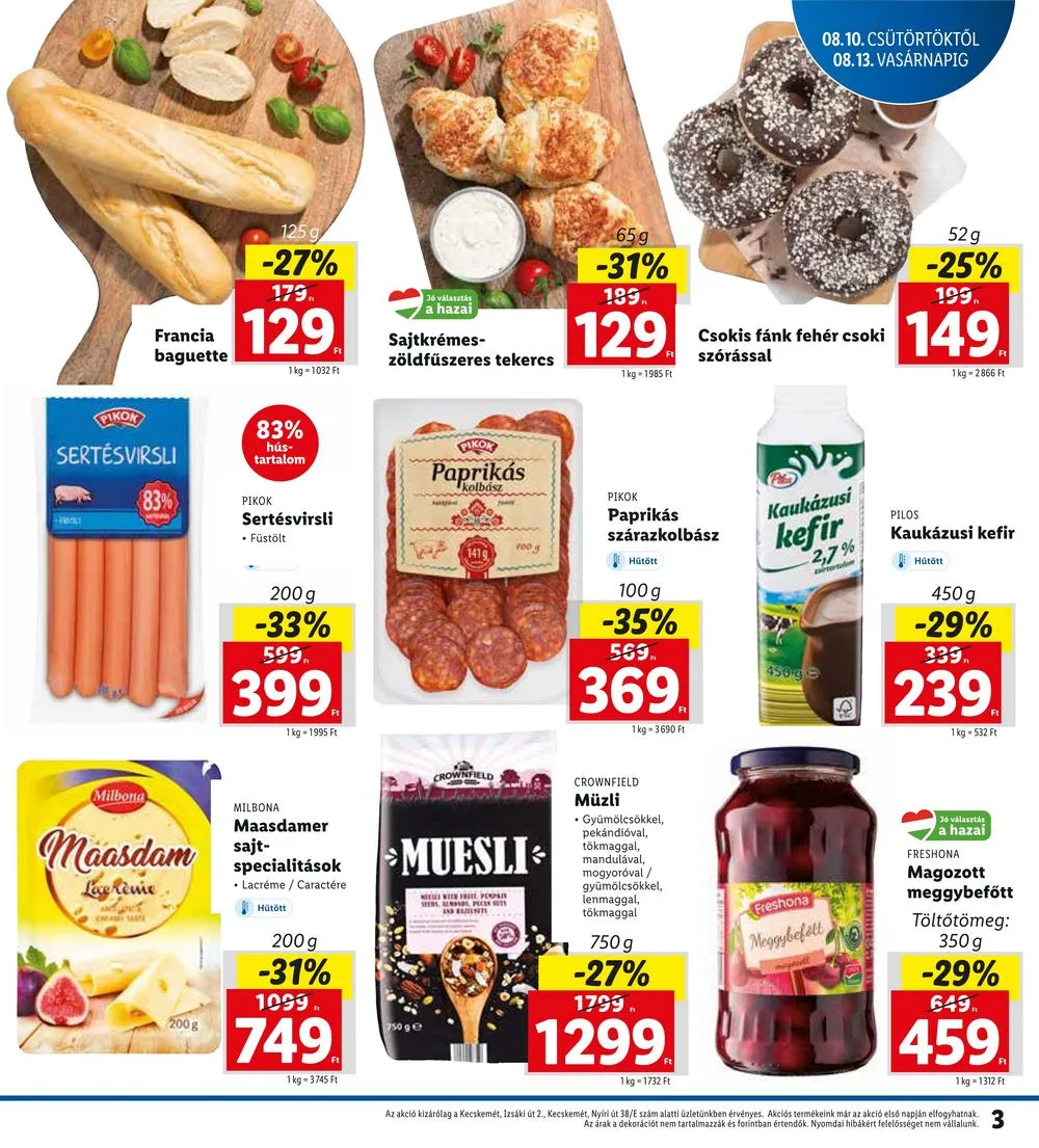 Lidl akciós újság Regionális 08.10–08.13 – 3. oldal