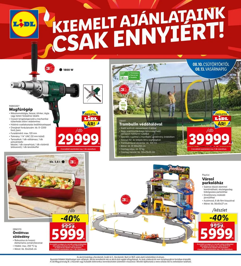 Lidl akciós újság Regionális 08.10–08.13 – 4. oldal