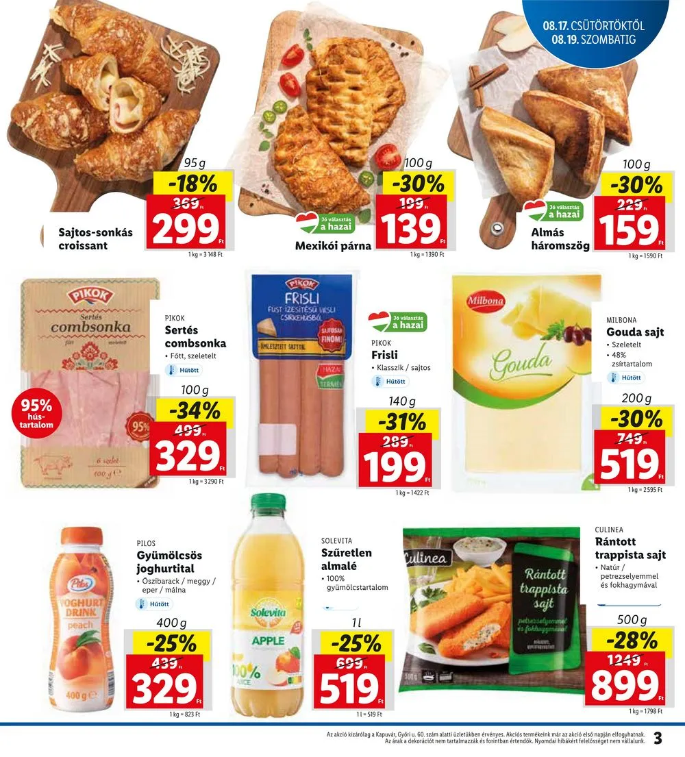 Lidl akciós újság Regionális 08.17–08.19 – 3. oldal