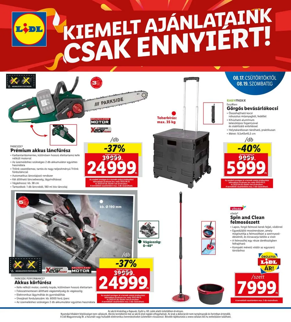 Lidl akciós újság Regionális 08.17–08.19 – 4. oldal