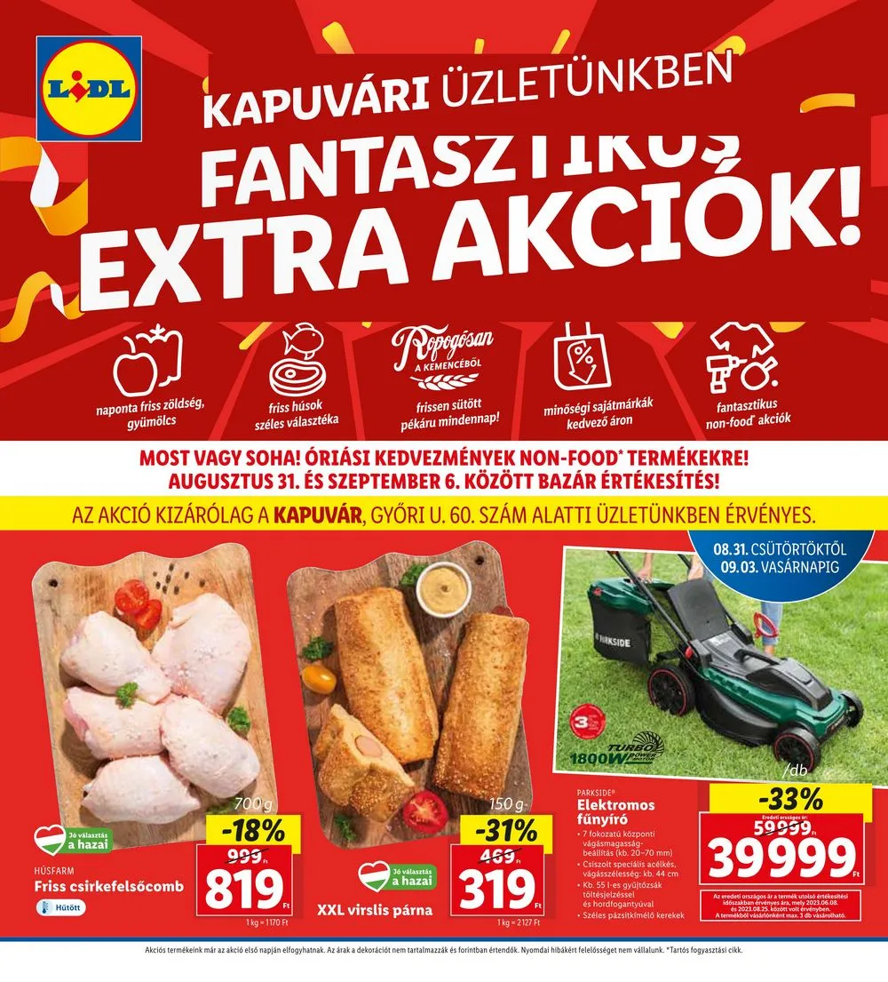 Lidl akciós újság Regionális 08.31–09.03