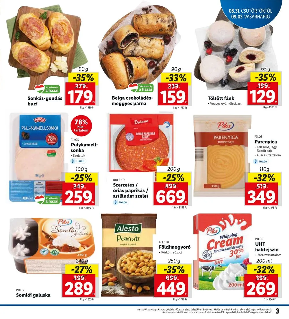 Lidl akciós újság Regionális 08.31–09.03 – 3. oldal