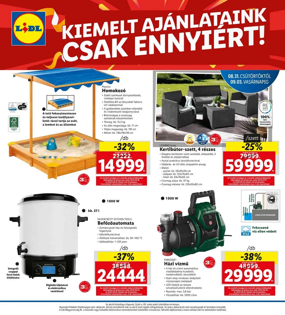 Lidl akciós újság Regionális 08.31–09.03 – 4. oldal