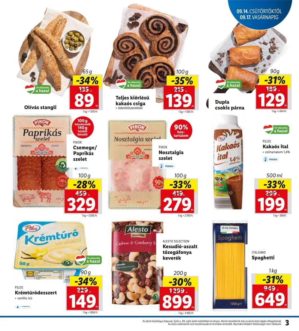 Lidl akciós újság Regionális 09.14–09.17 – 3. oldal