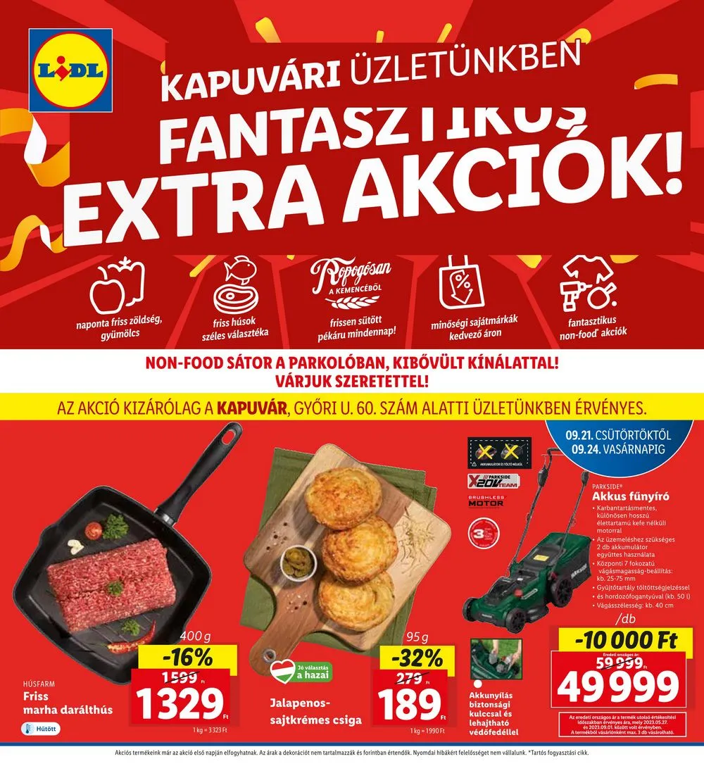 Lidl akciós újság Regionális 09.21–09.24