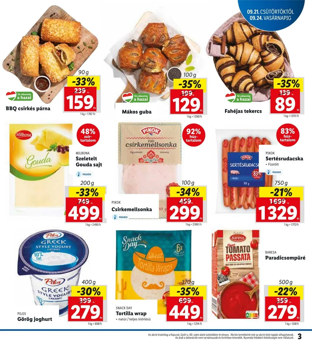 Lidl akciós újság Regionális 09.21–09.24 – 3. oldal