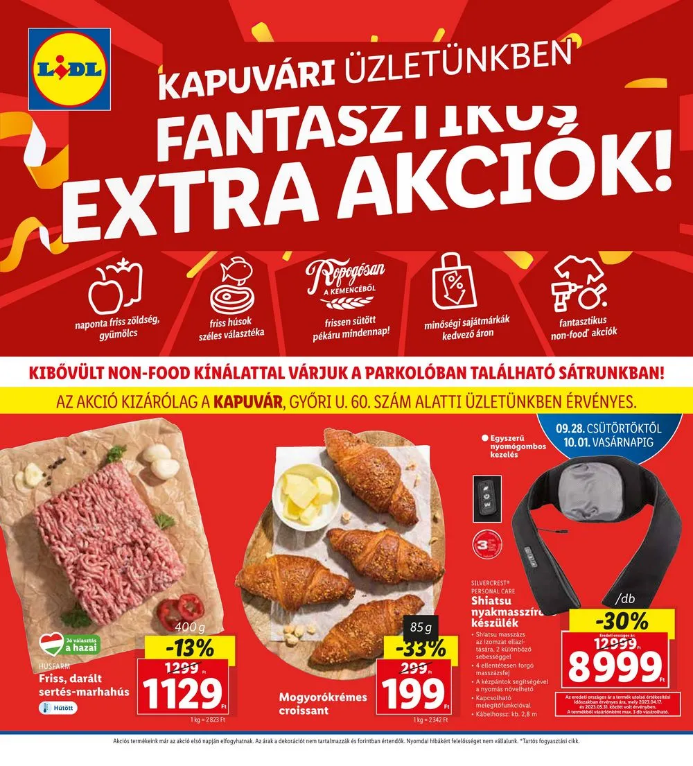 Lidl akciós újság Regionális 09.28–10.01