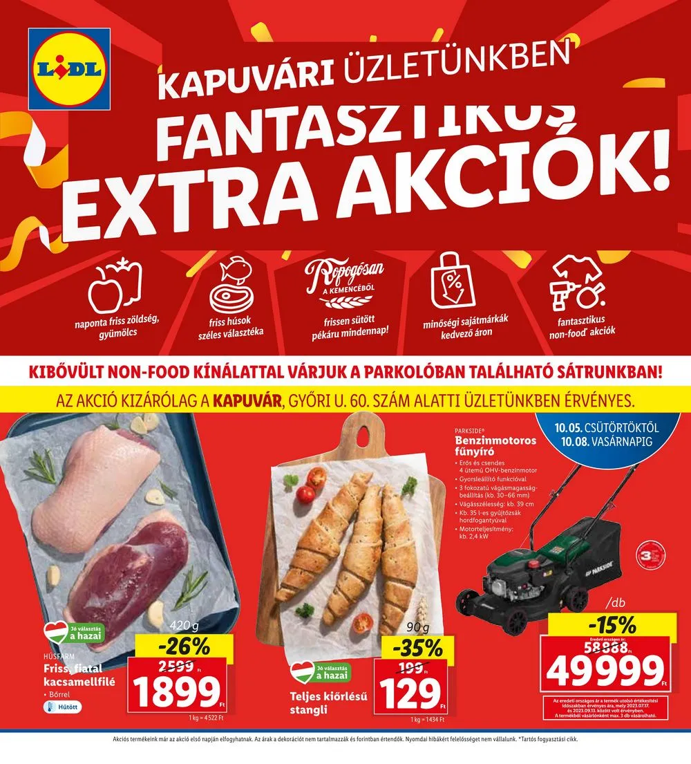 Lidl akciós újság Regionális 10.05–10.08