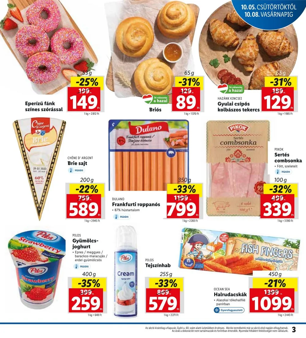 Lidl akciós újság Regionális 10.05–10.08 – 3. oldal