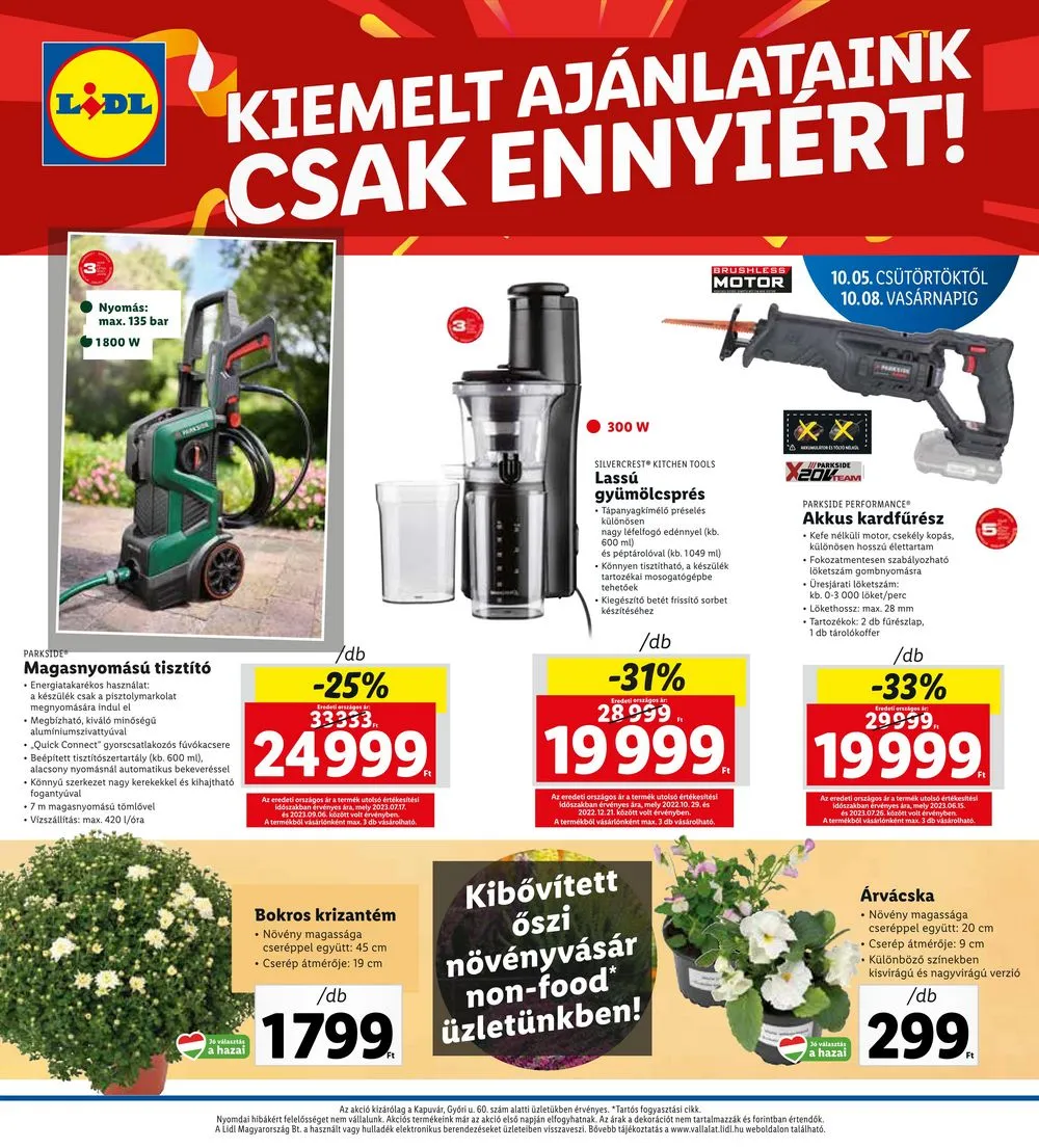 Lidl akciós újság Regionális 10.05–10.08 – 4. oldal