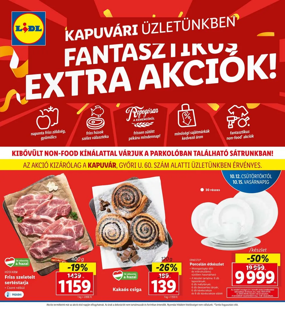Lidl akciós újság Regionális 10.12–10.15