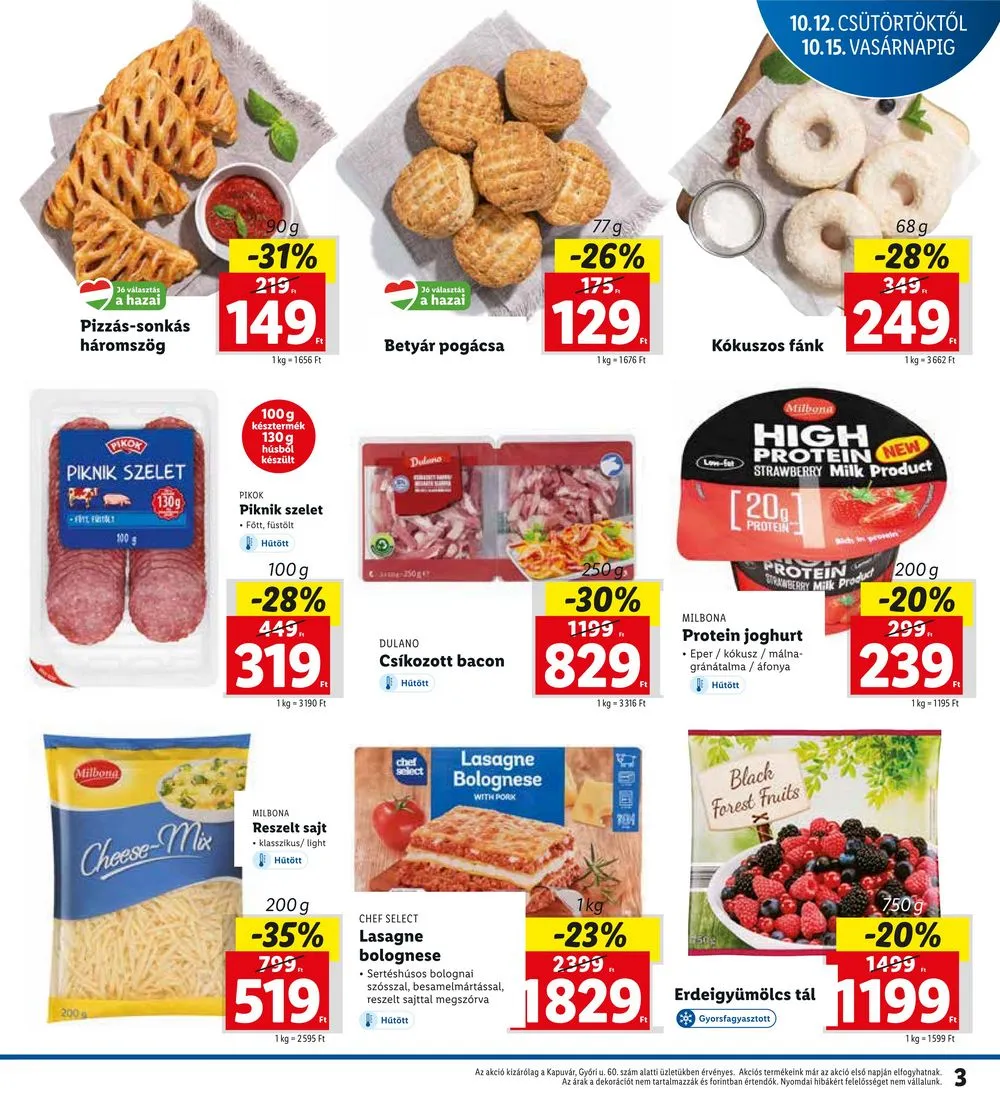 Lidl akciós újság Regionális 10.12–10.15 – 3. oldal