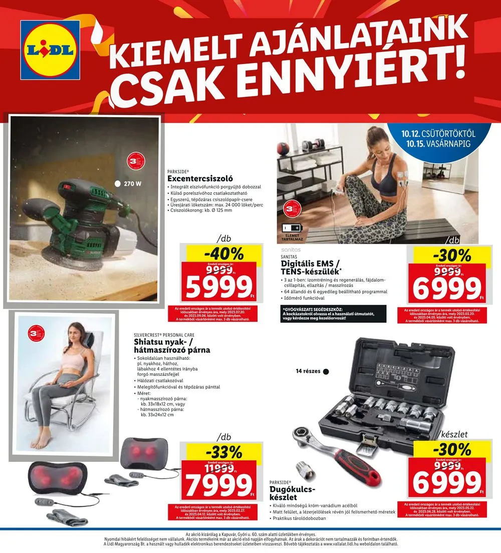Lidl akciós újság Regionális 10.12–10.15 – 4. oldal