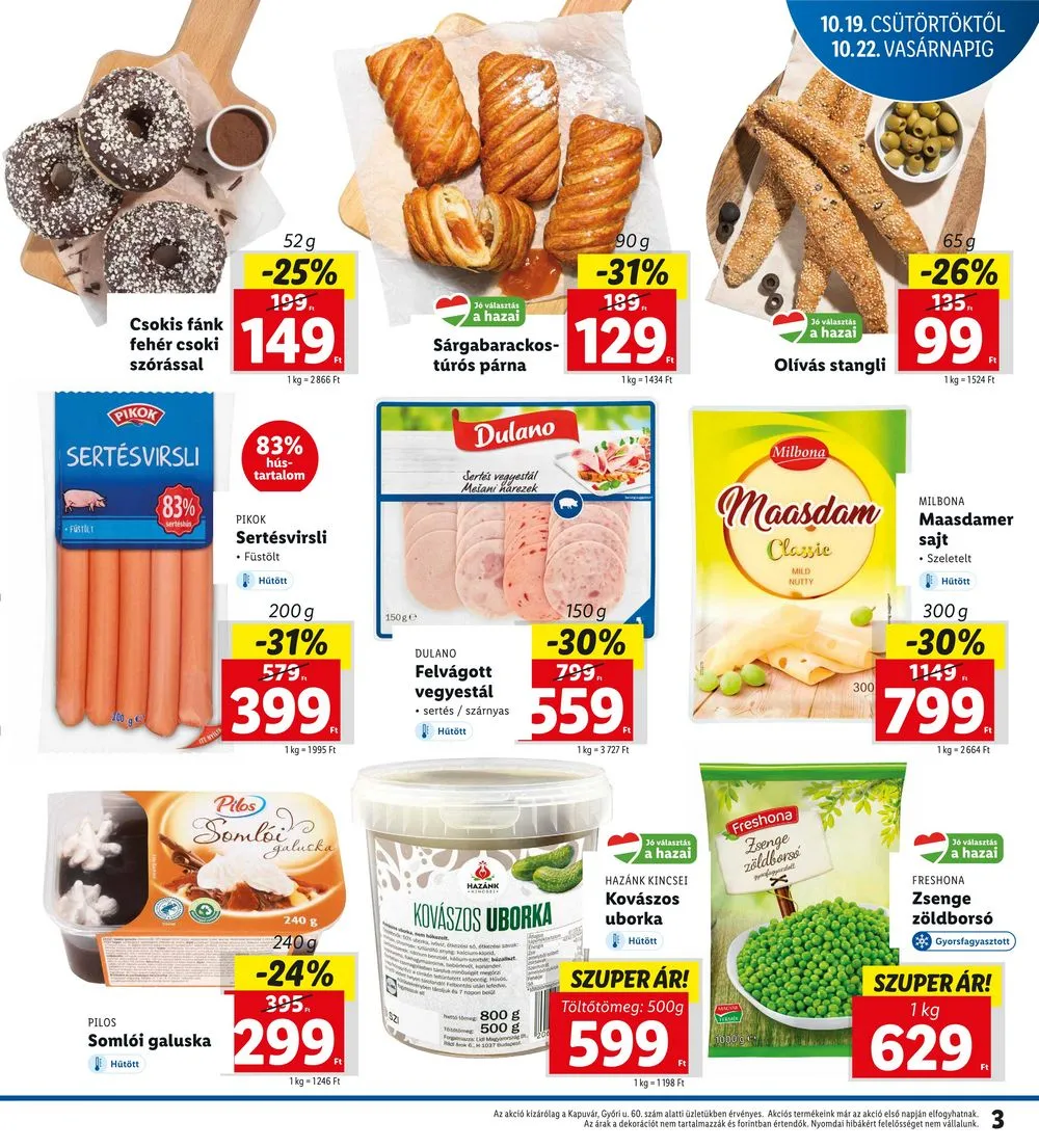 Lidl akciós újság Regionális 10.19–10.22 – 3. oldal