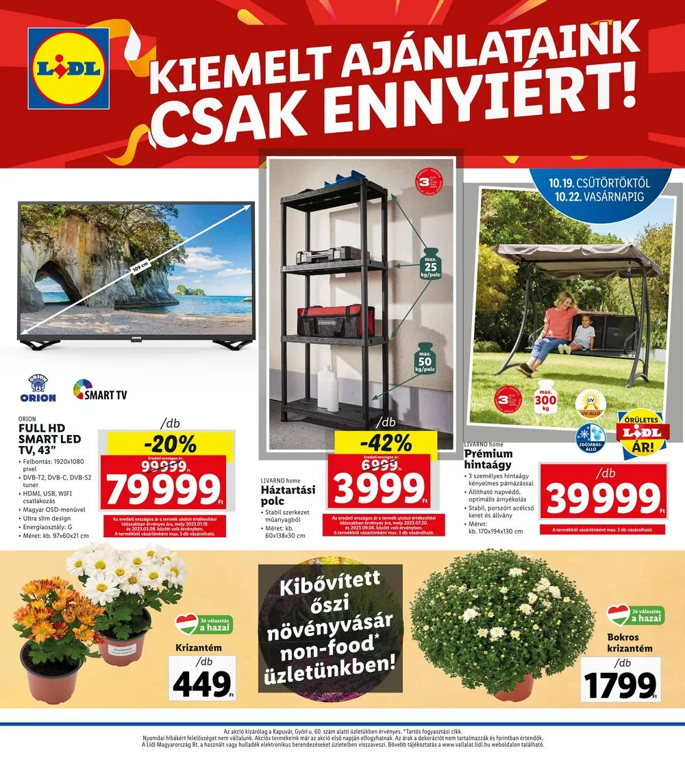 Lidl akciós újság Regionális 10.19–10.22 – 4. oldal