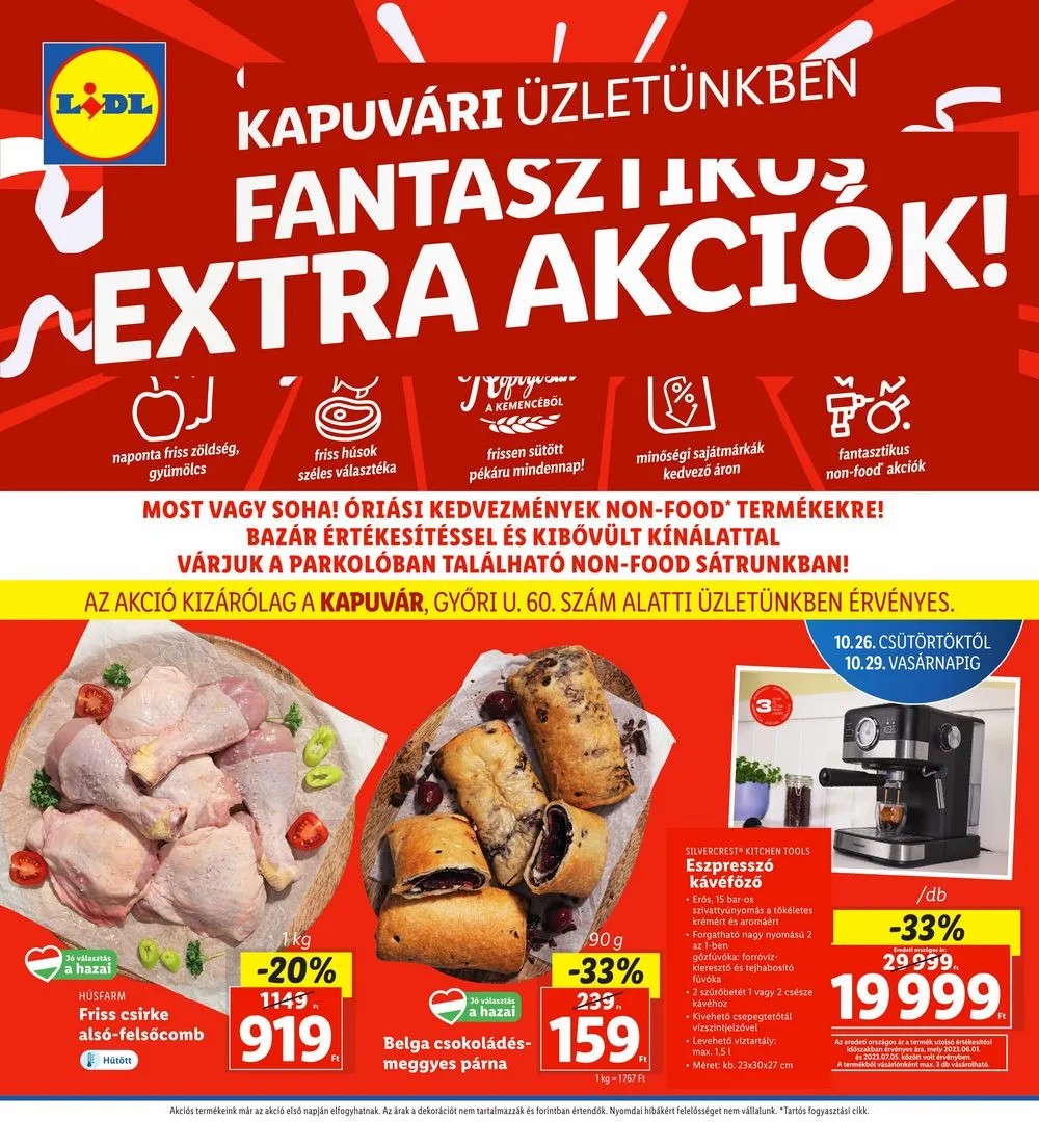Lidl akciós újság Regionális 10.26–10.29