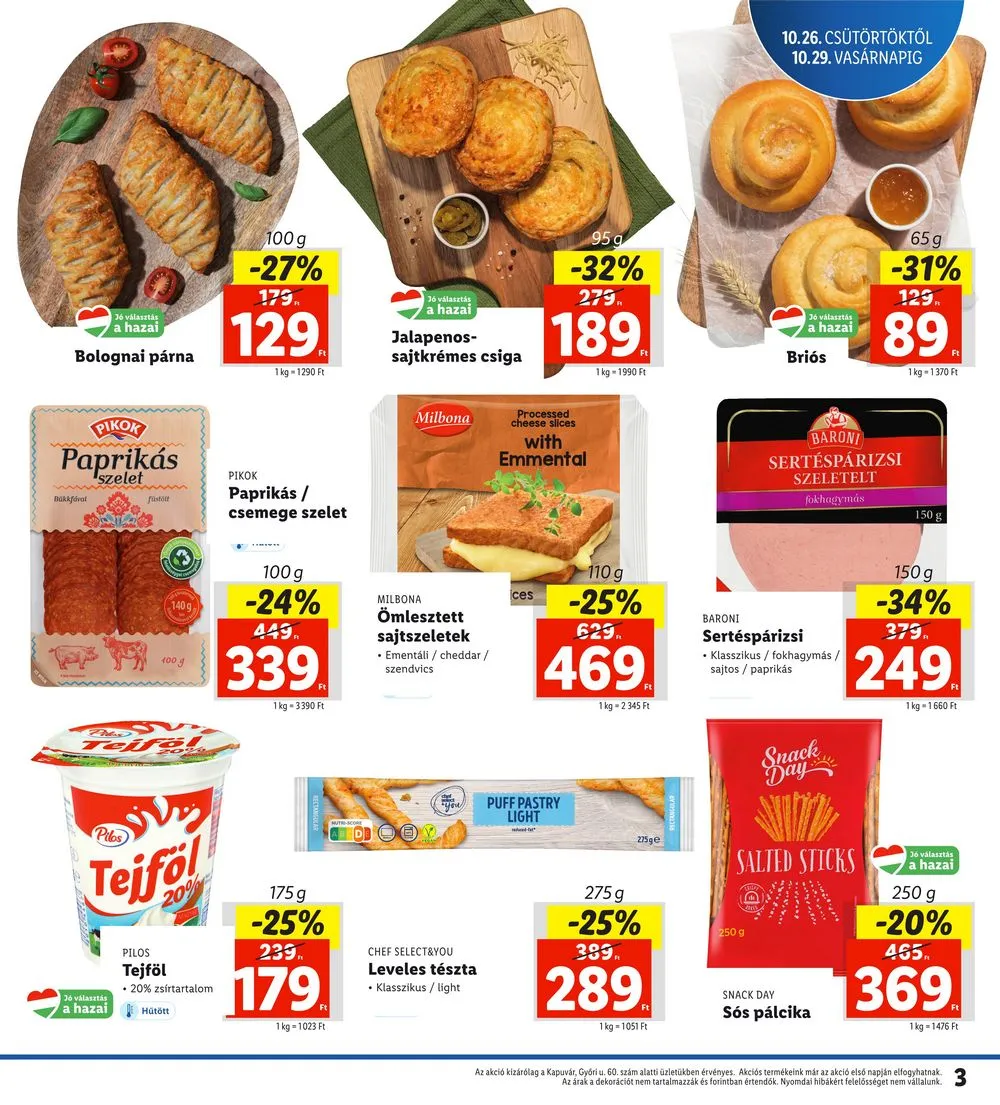 Lidl akciós újság Regionális 10.26–10.29 – 3. oldal